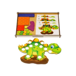 Medinė įstatoma dėlionė „Mozaika: Dinozauriukas“