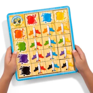 Medinė dėlionė–rūšiuoklis „Lėktuvai: spalvos“