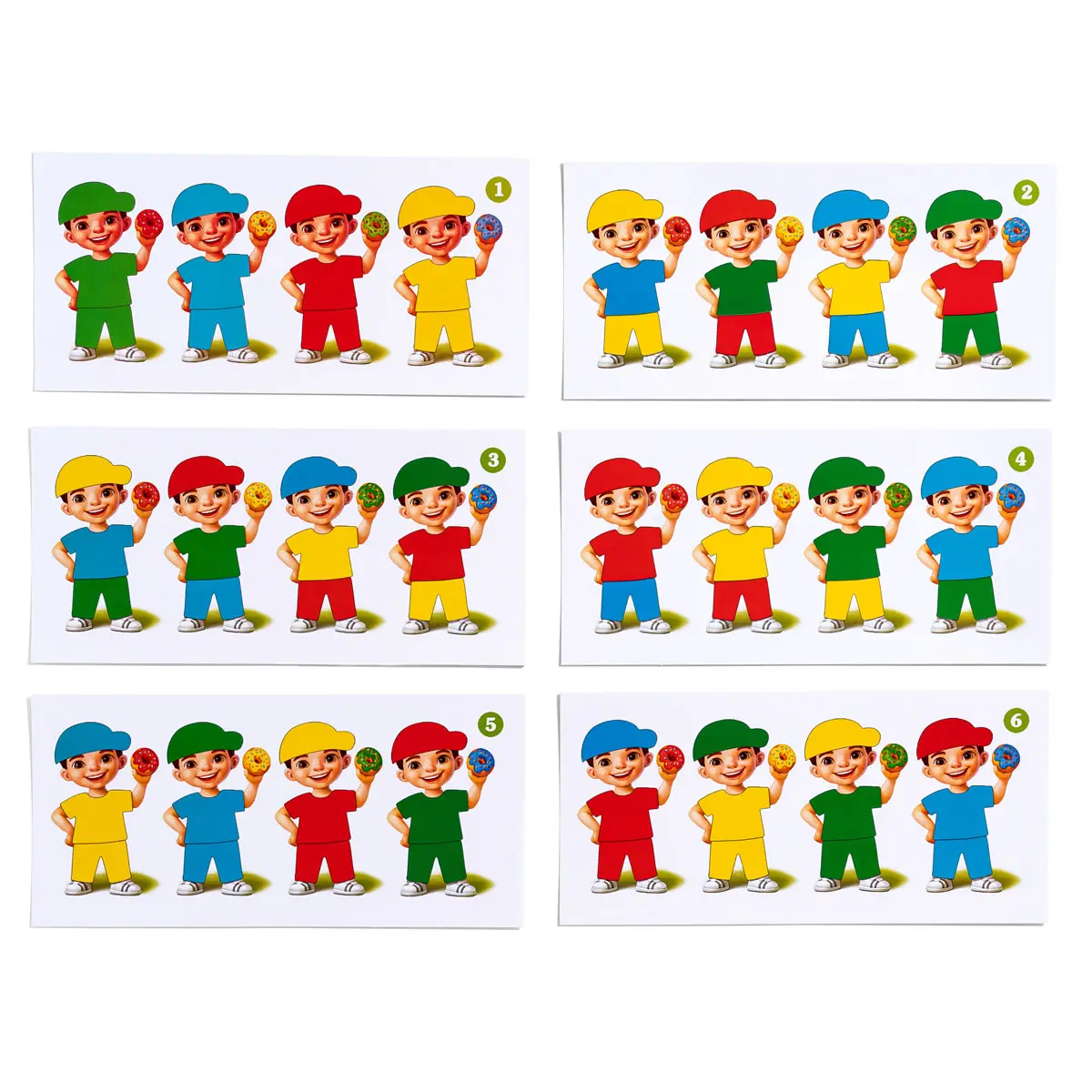 Medinis dėlionės rūšiuoklis „Berniukai su spurgomis“ - Image 4