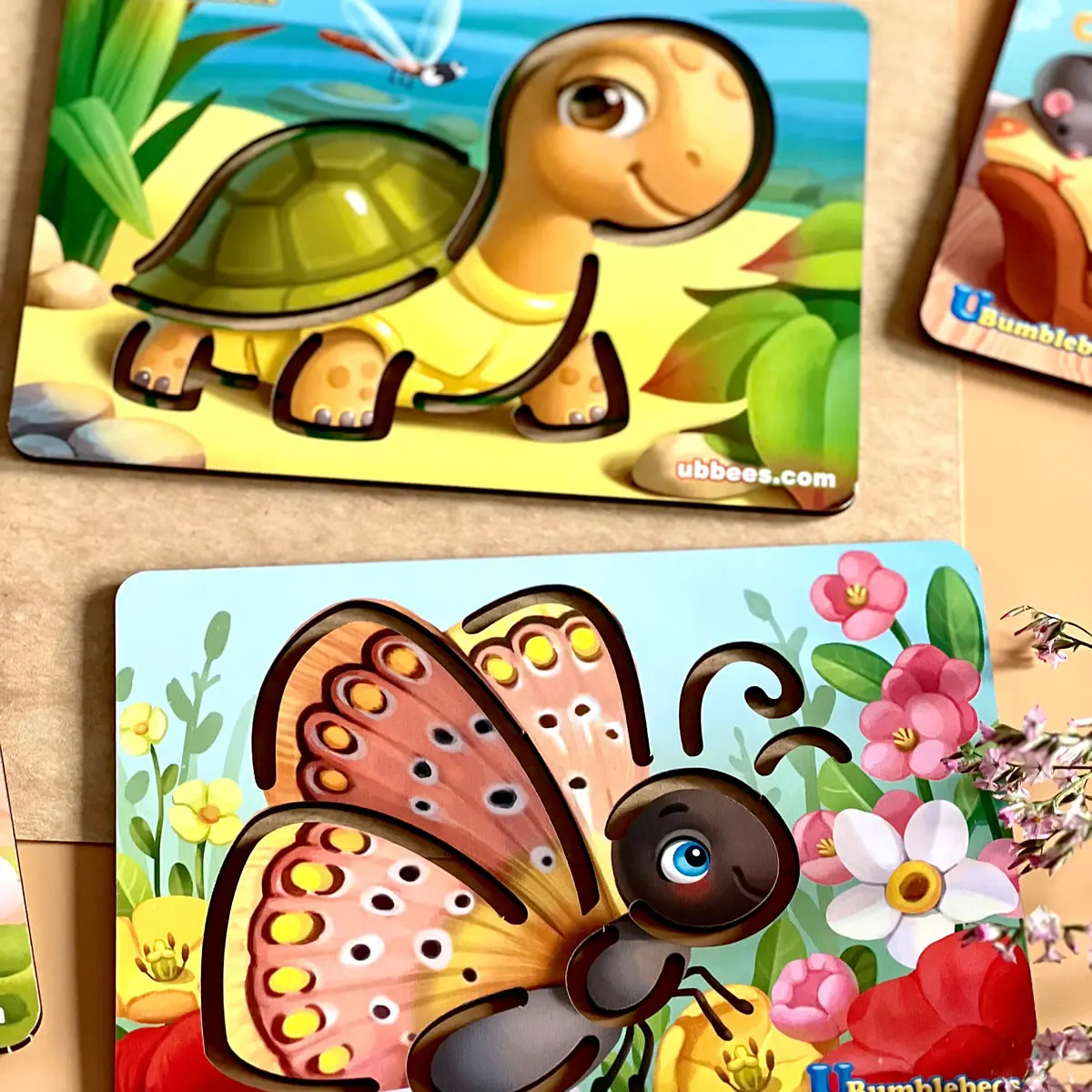 Mediniai piešimo trafaretai – 6 vnt. rinkinyje - Image 6