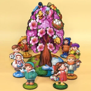 Lavinamasis žaidimas su lipukais „Metų laikai“