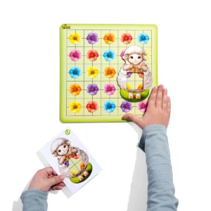 Dėlionė–rūšiuoklis „Avelė pievoje“