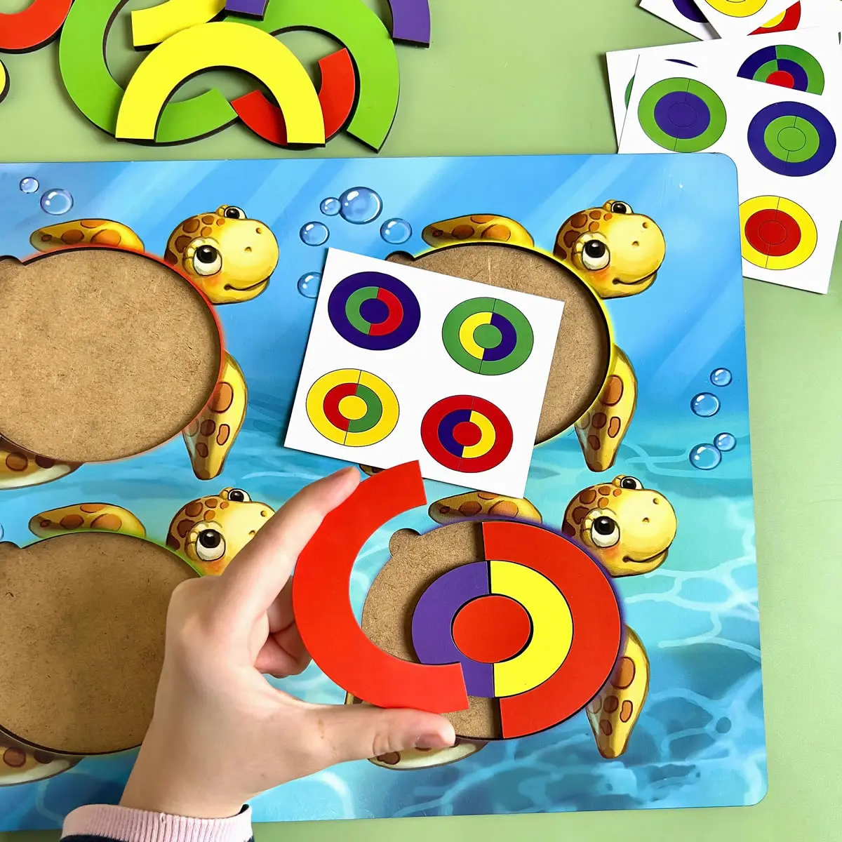 Medinis spalvų rūšiuoklis „Vėžliukai“ - Image 5