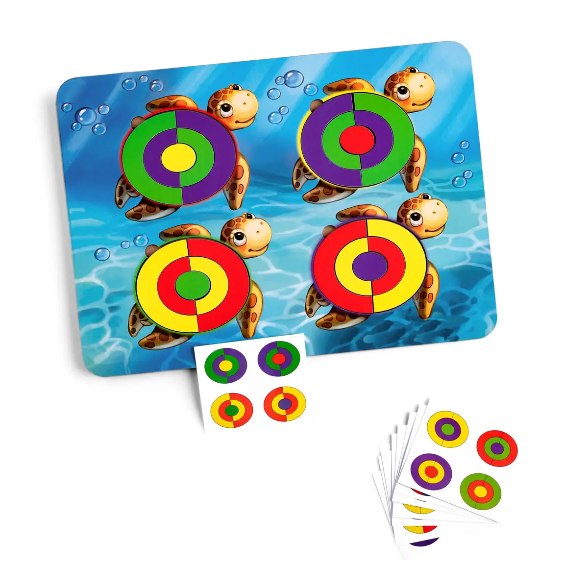 Medinis spalvų rūšiuoklis „Vėžliukai“