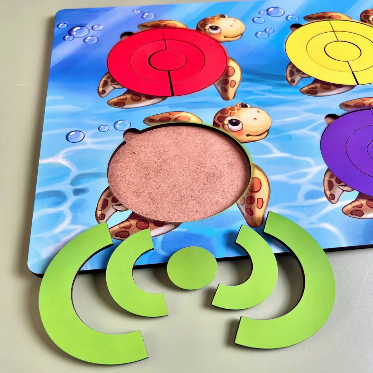 Medinis spalvų rūšiuoklis „Vėžliukai“ - Image 4