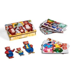 Lavinamasis žaidimas „Aprenk meškiukus“ – drabužiai, logika ir rūpestingumas vienoje dėžutėje